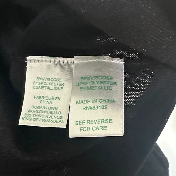 Lilly Pulitzer Black Open-Front Subtle Black Metallic Cardigan NWT - Picture 7 of 7